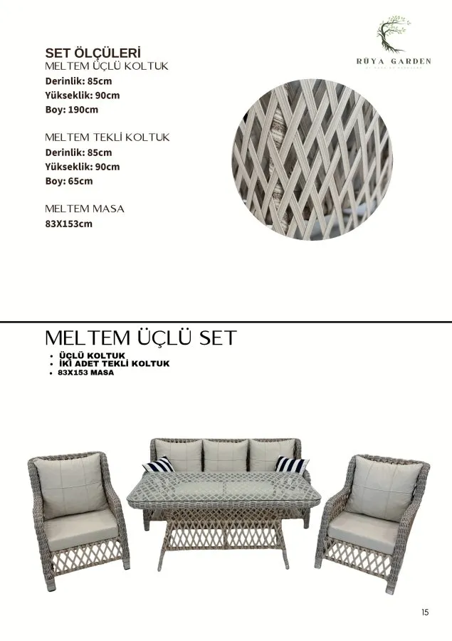 MELTEM ÜÇLÜ SET