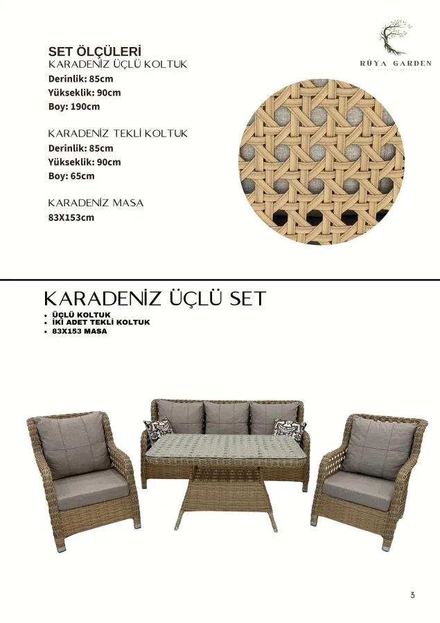 KARADENİZ ÜÇLÜ SET