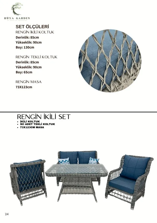 RENGİN İKİLİ SET