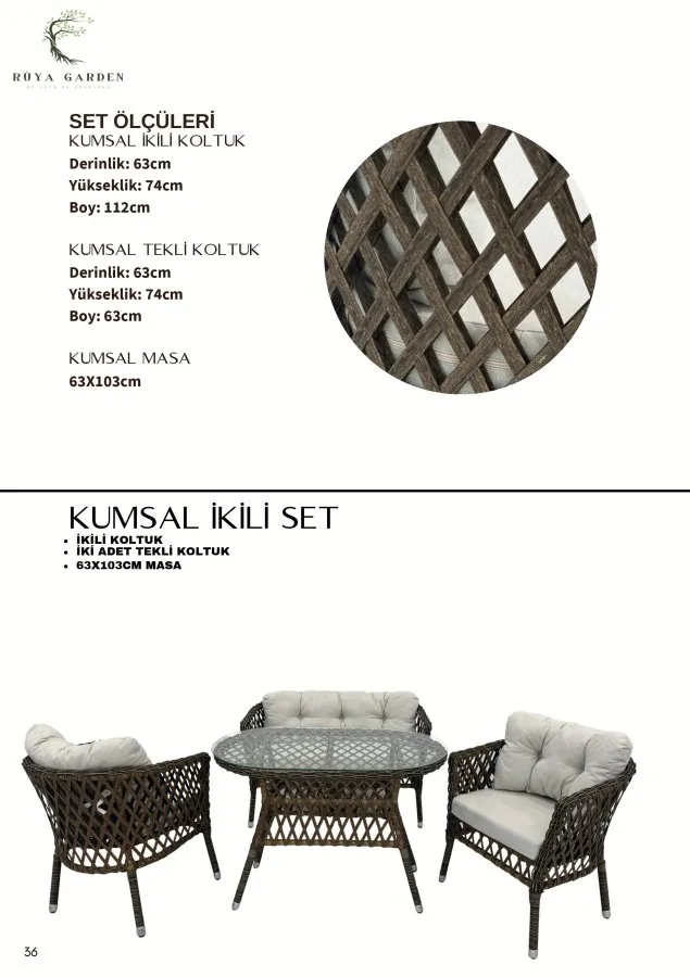 KUMSAL İKİLİ SET