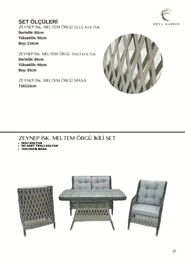 ZEYNEP İSK. MELTEM ÖRGÜ İKİLİ SET